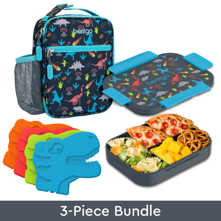 Bentgo Kids Snap & Go Lunch Box, Insulated Lunch Tote, & Ice Packs R4