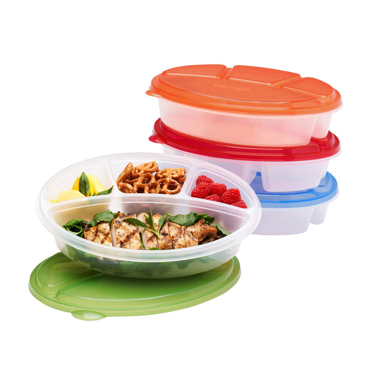 Bentgo Easyboxes 4-Compartment Oval Containers 8-Piece Set U1