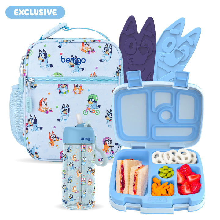 Bentgo + Bluey Kids Prints 5-Piece Lunch Box Set O8