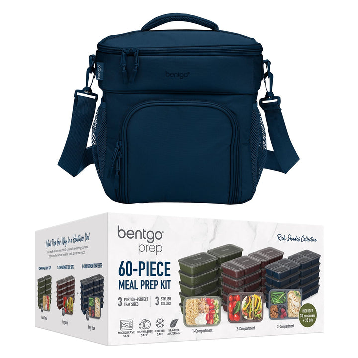 Bentgo Prep Deluxe Bag & 60-Piece Meal Prep Container Set M8
