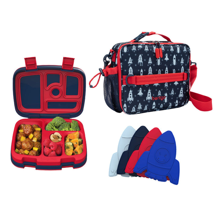 Bentgo Kids Prints Lunch Box, Lunch Bag, & Ice Packs O1