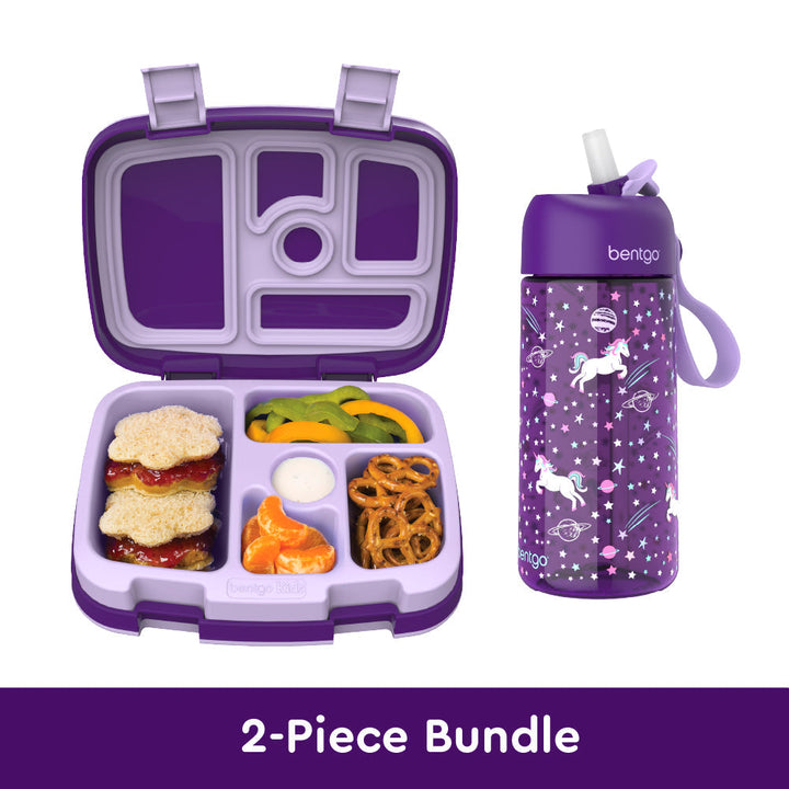 Bentgo Kids Prints Lunch Box & Water Bottle Q5